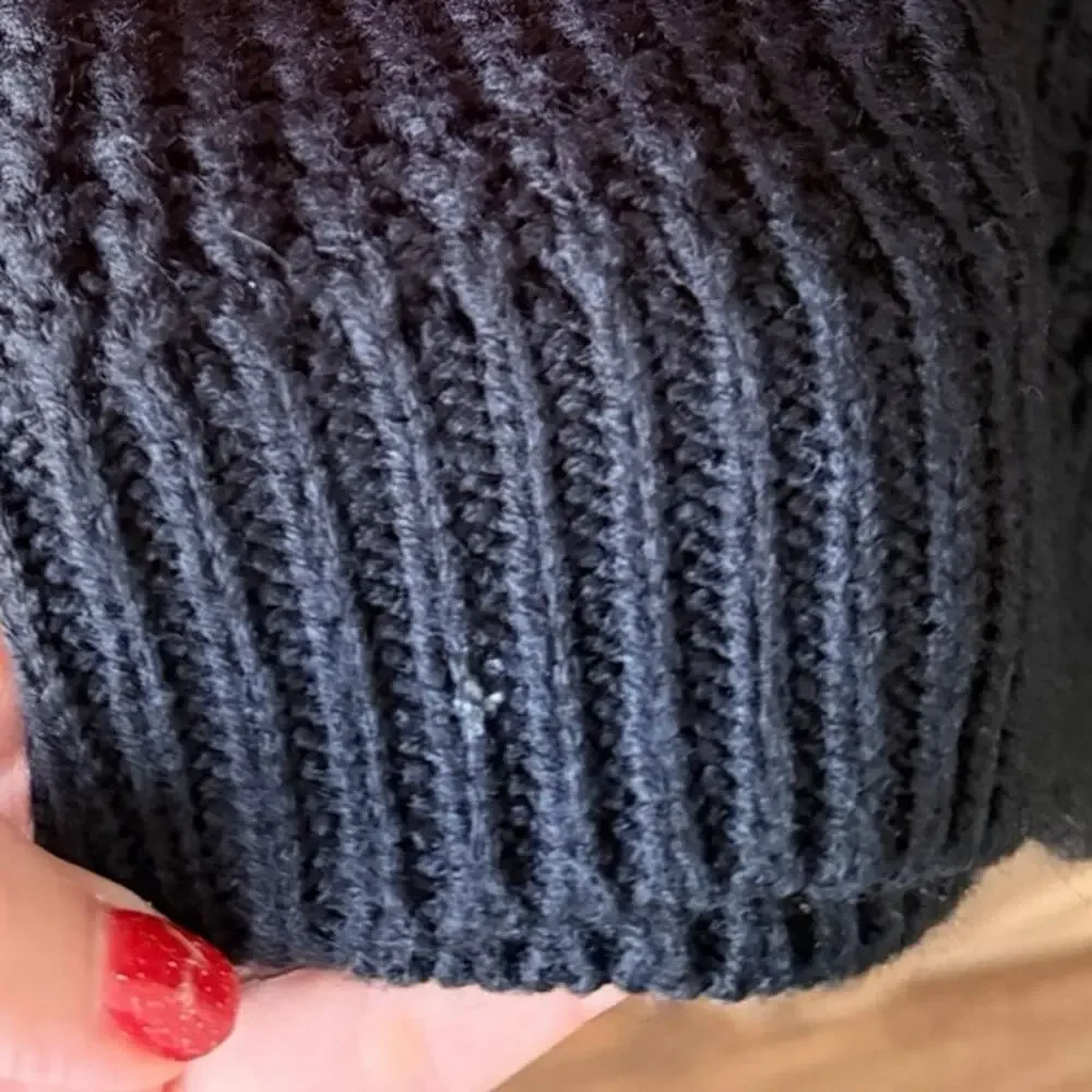Y2K Vintage Say What Wool Blend Black Sweater XS